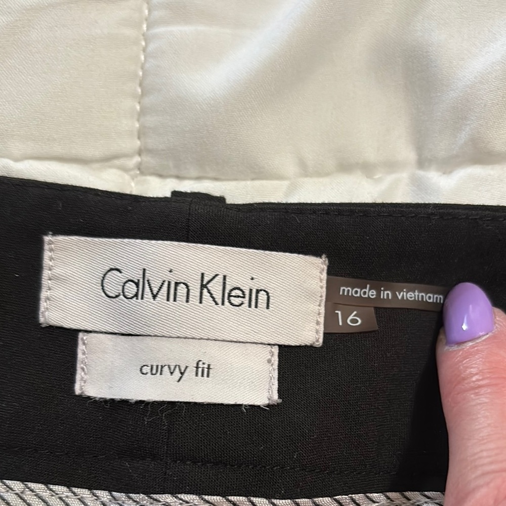 Calvin Klein Black Curvy Fit Pants